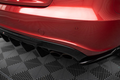 Zadní difuzor Audi S5 Sportback 8T černý lesklý plast - double duplex