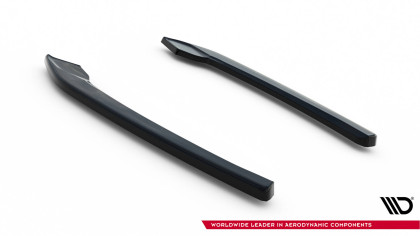 Splittery zadní boční V.3 Škoda Superb Liftback / Combi Mk3 černý lesklý plast