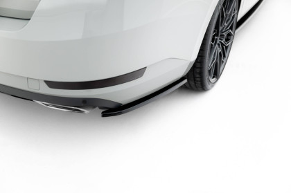 Splittery zadní boční V.2 Škoda Superb Liftback / Combi Mk3 černý lesklý plast
