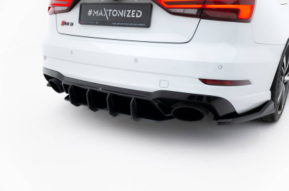 Spoiler zadního nárazníku Street pro V.2 Audi RS3 Sedan 8V Facelift černo červený