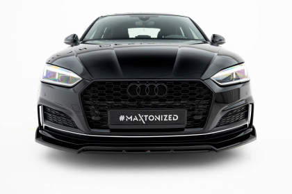 Spojler pod nárazník lipa Audi S5 / A5 S-Line Coupe / Sportback F5 černý lesklý plast