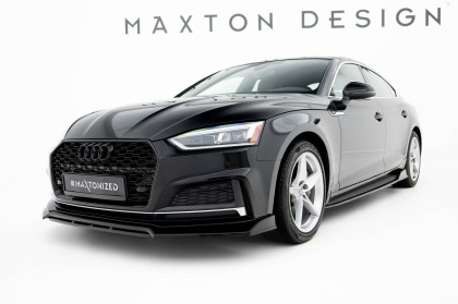 Spojler pod nárazník lipa Audi S5 / A5 S-Line Coupe / Sportback F5 černý lesklý plast