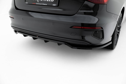 Spoiler zadního nárazniku Audi A3 Sedan 8Y černý lesklý plast