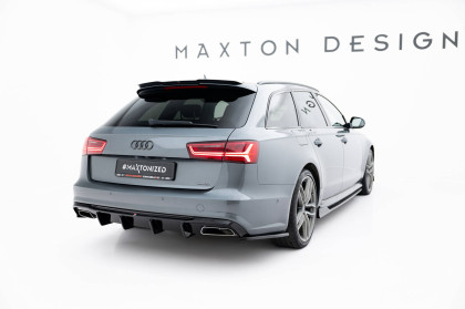 Splittery zadní boční V.3 Audi S6 / A6 S-Line / A6 C7 FL černý lesklý plast