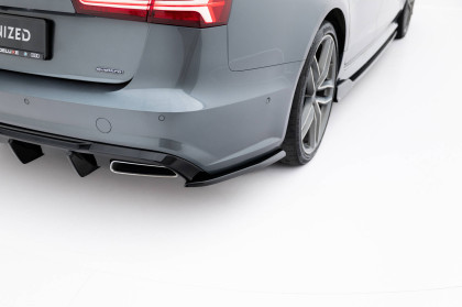 Splittery zadní boční V.3 Audi S6 / A6 S-Line / A6 C7 FL černý lesklý plast
