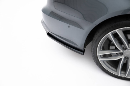Splittery zadní boční V.3 Audi S6 / A6 S-Line / A6 C7 FL černý lesklý plast