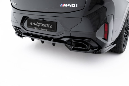 Splittery zadní boční V.2 BMW X4 M-Pack G02 Facelift černý lesklý plast