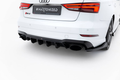 Zadní difuzor V.2 Audi RS3 Sedan 8V Facelift černý lesklý plast