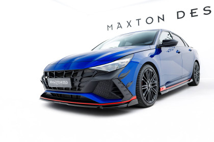 Spojler pod nárazník lipa V.1 Hyundai Elantra N Mk7 černý lesklý plast