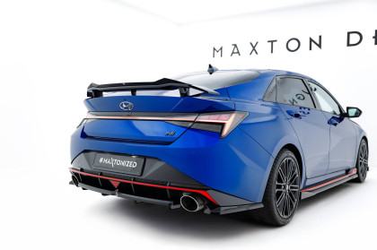 Spoiler zadního narázníku Hyundai Elantra N Mk7 černý lesklý plast