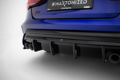 Zadní difuzor Audi S3 Sedan 8Y Facelift černý lesklý plast
