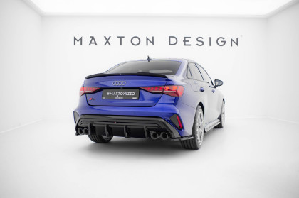 Splittery zadní boční V.3 Audi S3 Sedan 8Y Facelift černý lesklý plast