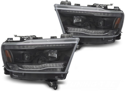 Přední světla s LED pro DODGE RAM 2019-2022 černá