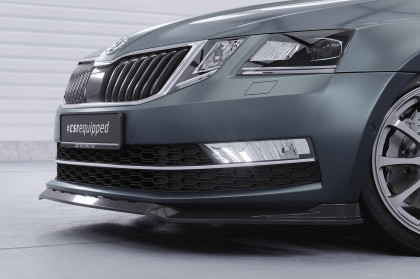 Spoiler pod přední nárazník CSR CUP pro Škoda Octavia 3 (Typ 5E) - černý lesklý