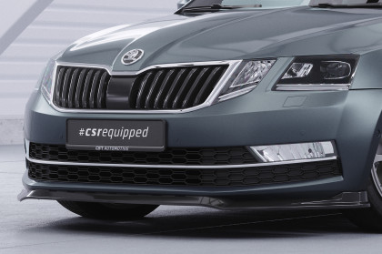 Spoiler pod přední nárazník CSR CUP pro Škoda Octavia 3 (Typ 5E) - černý lesklý