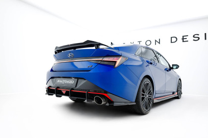 Spoiler zadního nárazníku Street pro Hyundai Elantra N Mk7 černo červený