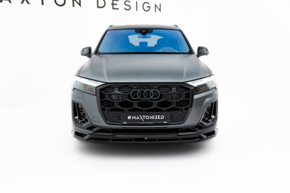 Spojler pod nárazník lipa Audi Q7 S-Line Mk2 Facelift 2 černý lesklý plast