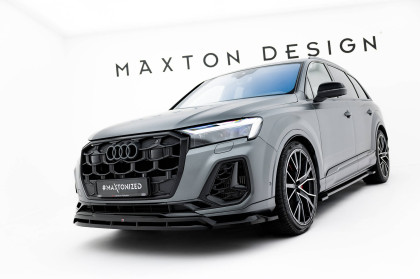 Spojler pod nárazník lipa Audi Q7 S-Line Mk2 Facelift 2 černý lesklý plast
