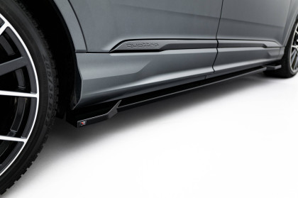 Prahové lišty Audi Q7 S-Line Mk2 Facelift 2 černý lesklý plast