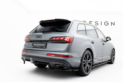 Spoiler zadního narázníku Audi Q7 S-Line Mk2 Facelift 2 černý lesklý plast