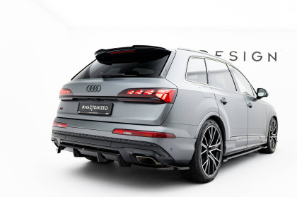 Spoiler zadního narázníku Audi Q7 S-Line Mk2 Facelift 2 černý lesklý plast