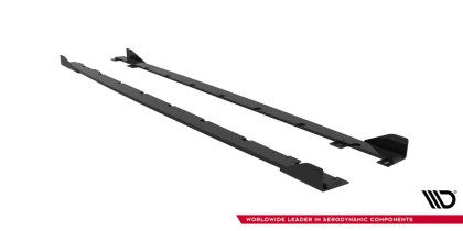 Prahové lišty Street pro + flaps BMW 1 M-Pack F70 černé