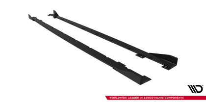 Prahové lišty Street pro + flaps BMW 1 M-Pack F70 černé