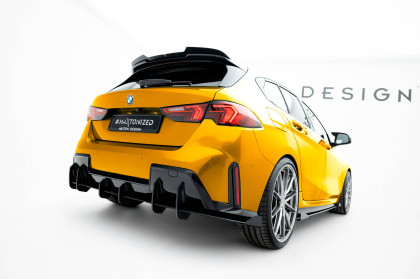 Spoiler zadního nárazníku Street pro + flaps BMW 1 M-Pack F70 černo červený