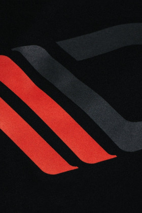 Černé tričko Maxton červeno-černé logo