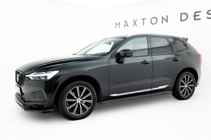 Prahové lišty Volvo XC60 Mk2 černý lesklý plast