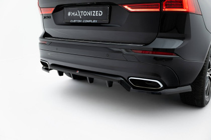 Spoiler zadního narázníku Volvo XC60 Mk2 černý lesklý plast