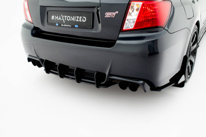 Spoiler zadního nárazníku Street pro Subaru Impreza WRX STI Mk3 Facelift černo červený