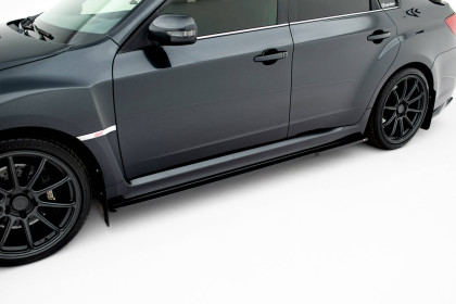 Prahové lišty V.1 Subaru Impreza WRX STI Mk3 Facelift černý lesklý plast