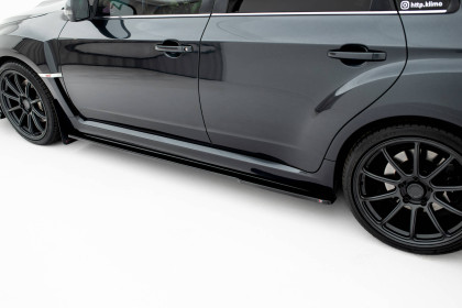 Prahové lišty V.1 Subaru Impreza WRX STI Mk3 Facelift černý lesklý plast