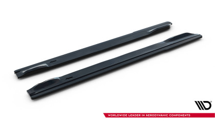 Prahové lišty V.1 Subaru Impreza WRX STI Mk3 Facelift černý lesklý plast