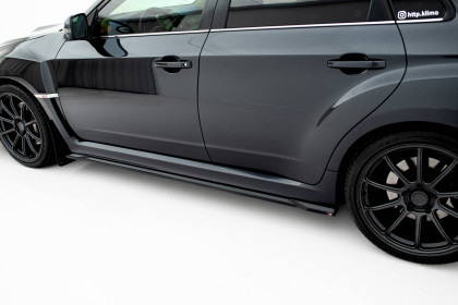 Prahové lišty V.2 Subaru Impreza WRX STI Mk3 Facelift černý lesklý plast