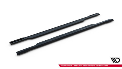 Prahové lišty V.2 Subaru Impreza WRX STI Mk3 Facelift černý lesklý plast