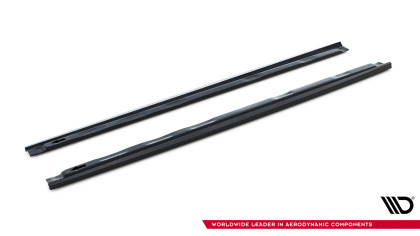 Prahové lišty Renault Laguna Hatchback GT Mk3 černý lesklý plast