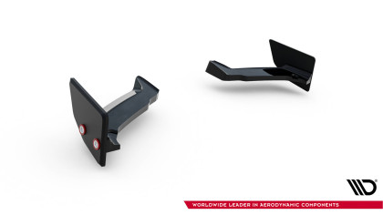 Splittery zadní boční + flaps Toyota GR Yaris Mk4 Facelift černý lesklý plast