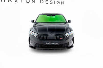 Spojler pod nárazník lipa V.1 Škoda Octavia RS Liftback / Combi Mk4 Facelift černý lesklý plast