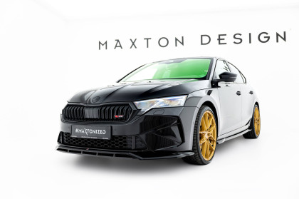 Spojler pod nárazník lipa V.1 Škoda Octavia RS Liftback / Combi Mk4 Facelift černý lesklý plast