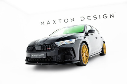 Spojler pod nárazník lipa V.1 Škoda Octavia RS Liftback / Combi Mk4 Facelift černý lesklý plast