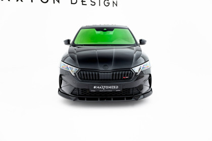 Spojler pod nárazník lipa V.2 Škoda Octavia RS Liftback / Combi Mk4 Facelift černý lesklý plast