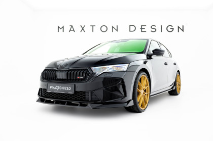 Spojler pod nárazník lipa V.2 Škoda Octavia RS Liftback / Combi Mk4 Facelift černý lesklý plast