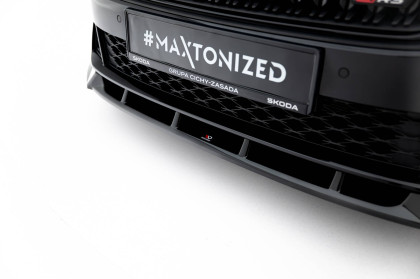 Spojler pod nárazník lipa V.2 Škoda Octavia RS Liftback / Combi Mk4 Facelift černý lesklý plast