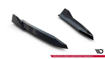 Splittery zadní boční V.2 Škoda Octavia RS Liftback / Combi Mk4 / Mk4 Facelift černý lesklý plast