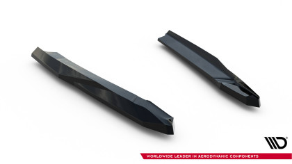 Splittery zadní boční V.3 Škoda Octavia RS Liftback / Combi Mk4 / Mk4 Facelift černý lesklý plast