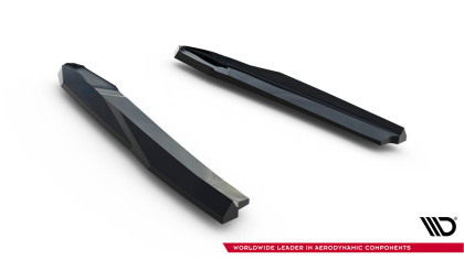 Splittery zadní boční V.3 Škoda Octavia RS Liftback / Combi Mk4 / Mk4 Facelift černý lesklý plast