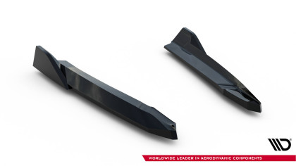 Splittery zadní boční V.4 Škoda Octavia RS Liftback / Combi Mk4 / Mk4 Facelift černý lesklý plast