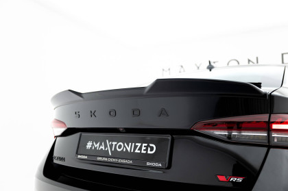 Prodloužení spoileru 3D Škoda Octavia RS Liftback Mk4 Facelift černý lesklý plast